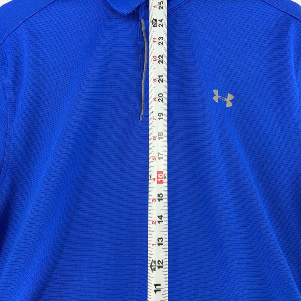 Under Armour HeatGear Mens Golf Polo Shirt Royal Blue Large - Picture 3 of 14